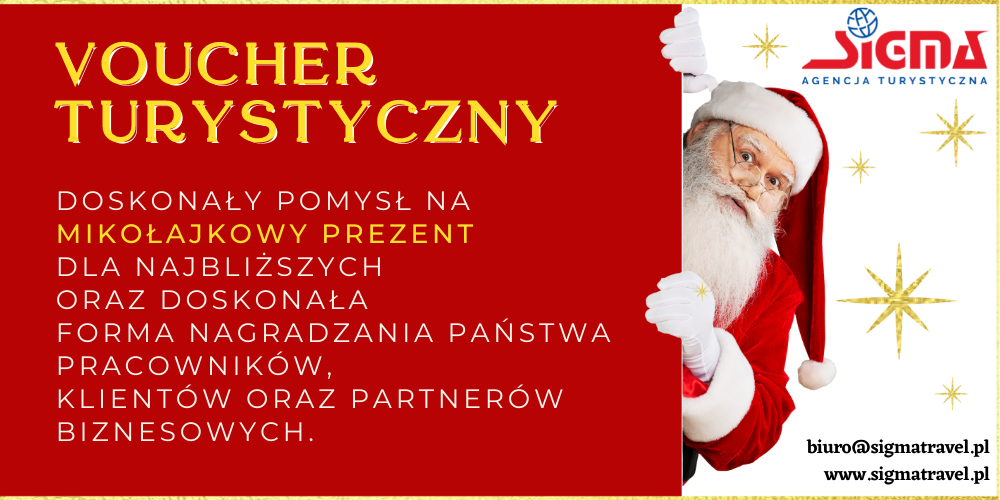 Voucher turystyczny od Świętego Mikołaja